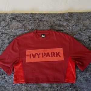 Ivy Park red boxy crop top